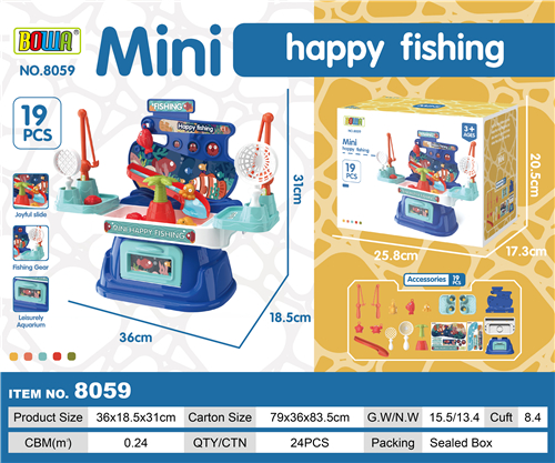 19 PCS Mini fishing